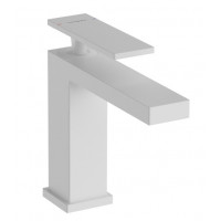 Смеситель для раковины hansgrohe Tecturis E 117 мм со сливным гарнитуром белый матовый 73010700