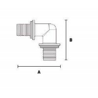 Угольник 90° General Fittings 2100 латунный 25x25 мм EFA212525B