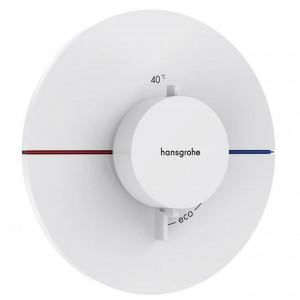 Термостат hansgrohe ShowerSelect Comfort S с регулировкой напора скрытый монтаж матовый белый 15559700 Термостат hansgrohe ShowerSelect Comfort S с регулировкой напора скрытый монтаж матовый белый 15559700