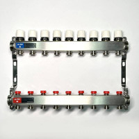 Коллекторная группа WATTS HKV-T 1 x 9 выходов 3/4 EK из нержавеющей стали 451W4309
