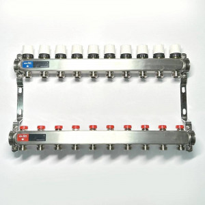 Коллекторная группа из нержавеющей стали Watts 1 x 10 выходов 3/4 451W4310 Коллекторная группа из нержавеющей стали Watts 1 x 10 выходов 3/4 451W4310