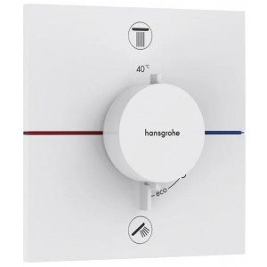 Термостат hansgrohe ShowerSelect Comfort E для 2 потребителей внешняя часть матовый белый 15572700 Термостат hansgrohe ShowerSelect Comfort E для 2 потребителей внешняя часть матовый белый 15572700