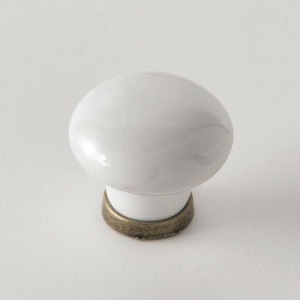 Ручка-кнопка мебельная EBAN White Ceramics белый/керамика FAC04PO Ручка-кнопка мебельная EBAN White Ceramics белый/керамика FAC04PO