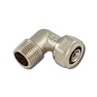 Переходник угловой Tiemme AL-PEX 16x2.0 мм - 1/2 НР 1600013