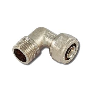 Переходник угловой Tiemme AL-PEX 16x2.0 мм - 1/2 НР 1600013
