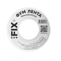Лента ФУМ SANFIX 19 мм х 0,1 мм х 12 м 0,3 г/см3 41216