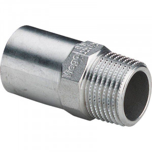 Переходник пресс Viega Sanpress Inox 22 мм x 3/4 НР нержавеющая сталь 436742