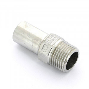 Переходник пресс Viega Sanpress Inox 18 мм x 1/2 НР нержавеющая сталь 436711 Переходник пресс Viega Sanpress Inox 18 мм x 1/2 НР нержавеющая сталь 436711