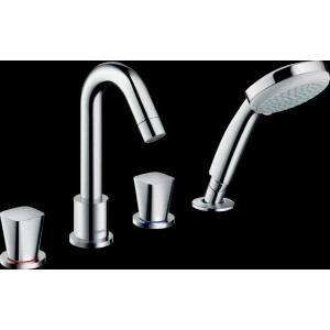 Смеситель для ванны Hansgrohe Logis на 4 отверстия комплект 71314000/13244180 Смеситель для ванны Hansgrohe Logis на 4 отверстия комплект 71314000/13244180