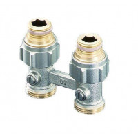 Узел радиаторный прямой Oventrop Multiflex F ZB 3/4 x 1/2 EK никелированный 1015883