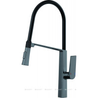 Смеситель для кухни Haiba HB73827-3 с гибким изливом оружейная сталь HB73827-3