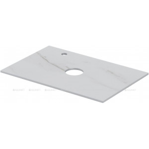 Столешница Aquanet Flat 70 с отверстием слева мрамор 00345778 Столешница Aquanet Flat 70 с отверстием слева мрамор 00345778