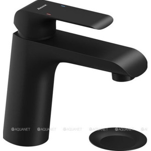 Смеситель для умывальника RAVAK Flat FL 013.20 с донным клапаном черный X070172 Смеситель для умывальника RAVAK Flat FL 013.20 с донным клапаном черный X070172