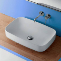 Раковина накладная Kerasan Tribeca 60х38 см без отверстия белый матовый 514130