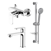 Набор смесителей 3 в 1 Aquatek АЛЬФА (AQ1910CR+AQ1960CR+AQ2013CR) AQ1931CR