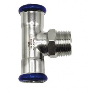 Тройник Comisa Inox-Press 22х3/4х22 мм НР нержавеющая сталь SS642060506 Тройник Comisa Inox-Press 22х3/4х22 мм НР нержавеющая сталь SS642060506