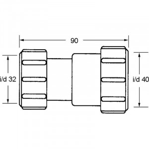 Переходник McAlpine 32х40 мм компрессионный 3240H-WH Переходник McAlpine 32х40 мм компрессионный 3240H-WH