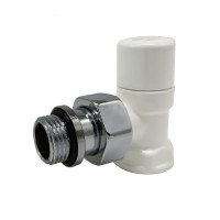 Клапан запорный угловой SR Rubinetterie Ovus 1/2 белый 0453-1500VC0A