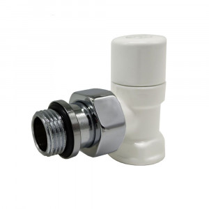 Клапан запорный угловой SR Rubinetterie Ovus 1/2 белый 0453-1500VC0A