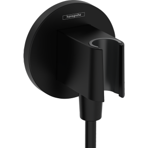 Шланговое подсоединение с держателем для душа hansgrohe FixFit Porter S матовый черный 26888670 Шланговое подсоединение с держателем для душа hansgrohe FixFit Porter S матовый черный 26888670