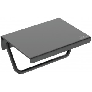 Держатель для туалетной бумаги Ideal Standard ALU+ с крышкой черный шелк BD592XG