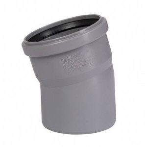 Отвод канализационный Ostendorf HT 40 мм 15° RAL 7037 111100 Отвод канализационный Ostendorf HT 40 мм 15° RAL 7037 111100