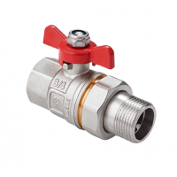 Кран шаровой Högert Technik Premium ГОСТ 1/2 НВ PN 40 бабочка с полусгоном BV92004