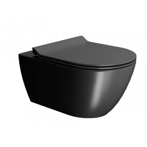 Уценка. Унитаз подвесной безободковый GSI Pura Swirlflush 550х360 мм черный матовый 881526_УЦ/6 Уценка. Унитаз подвесной безободковый GSI Pura Swirlflush 550х360 мм черный матовый 881526_УЦ/6