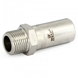 Переходник пресс Uni-Fitt 22 мм x 3/4 НР нержавеющая сталь 777S2230