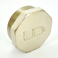 Заглушка LD Pride латунная никелированная 1 1/2 наружная резьба LD.67.505.40