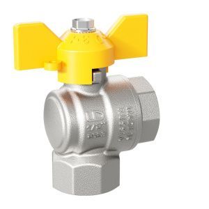 Кран шаровой угловой LD Pride GAS Ду 15 Ру 40 бабочка LD 47.250.15