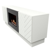 Тумба с биокамином Firelight BFP/P-1400V белая 1595746