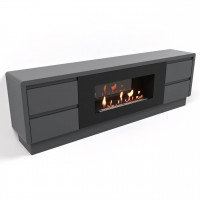 Тумба с биокамином Firelight BFP/P-1700 lux графит 1616366