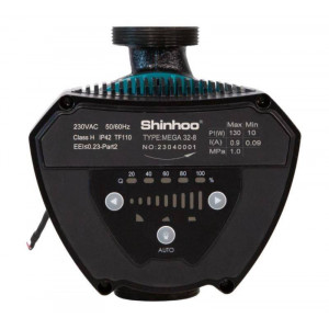 Насос циркуляционный энергосберегающий Shinhoo MEGA 25-8 с гайками 71121001 Насос циркуляционный энергосберегающий Shinhoo MEGA 25-8 с гайками 71121001