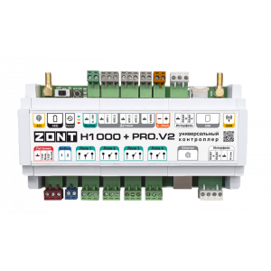 Универсальный контроллер ZONT H1000+ Pro.V2 4G LTE Wi-Fi Ethernet ML00006584 Универсальный контроллер ZONT H1000+ Pro.V2 4G LTE Wi-Fi Ethernet ML00006584