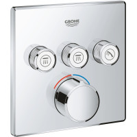 Смеситель для душа GROHE Grohtherm SmartControl внешняя часть на 3 выхода хром 29149000
