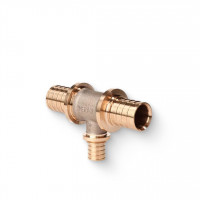 Тройник аксиальный REHAU RAUTITAN RX+ 25 x 20 x 25 мм бронза 14570633001