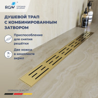 Душевой лоток RGW Drain Leo-30Gb 400 мм золото 60213040-06
