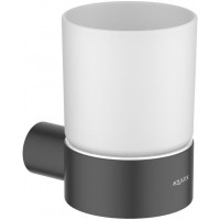 Стакан с держателем Aquatek Лира матовый черный AQ4404MB