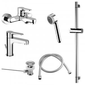 Душевой комплект Remer Winner со смесителями для раковины и ванны W0910315RMOI Душевой комплект Remer Winner со смесителями для раковины и ванны W0910315RMOI