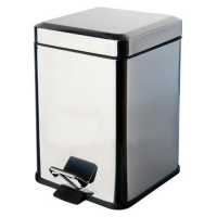 Ведро для мусора Colombo Design BlackWhite 3 л с педалью хром B9210.CR