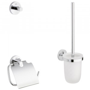 Набор аксессуаров 3 в 1 GROHE Essentials (крючок, держатель бумаги, ершик) хром 40407001 Набор аксессуаров 3 в 1 GROHE Essentials (крючок, держатель бумаги, ершик) хром 40407001