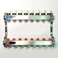 Коллекторная группа WATTS HKV-T 1 x 8 выходов 3/4 EK из нержавеющей стали 451W4308