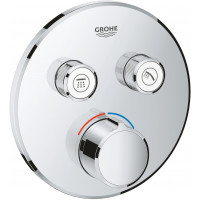 Смеситель для душа GROHE Grohtherm SmartControl внешняя часть на 2 выхода хром 29145000