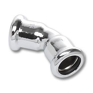 Отвод 45° SANHA 28 мм ВПр-ВПр хром 11604128 Отвод 45° SANHA 28 мм ВПр-ВПр хром 11604128