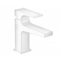Смеситель для раковины Hansgrohe Metropol 89 мм клапан Push-Open белый матовый 32500700