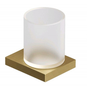 Стакан с держателем Kludi VELA C 78х96х100 мм Brushed Gold 31975N0