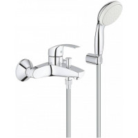 Смеситель для ванны GROHE Eurosmart с душевым набором хром 3330220A