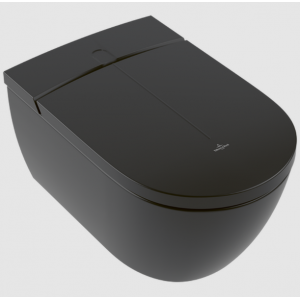 Унитаз-биде подвесной Villeroy & Boch ViClean-L6 безободковый 385х595 мм Pure Black V0E200R7