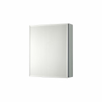 Зеркальный шкаф AQUATON 508x660x134 мм алюминиевый без подсветки петли слева AQ7508-MC